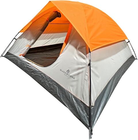 خيمة قبة تتسع لـ 3 أشخاص لحقيبة الظهر، سهلة الإعداد مع ذبابة مطر مقاومة للطقس، 49 قدمًا مربعًا من الداخل الفسيح، إطار قائم مجاني للخدمة الشاقة، خيمة تخييم خفيفة الوزن من شركة Black Sierra Equipment in Kuwait