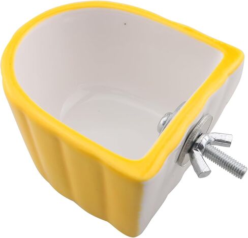 ZCZQC Hamster Ceramic Snap on Hanging Bowl (with Upgraded Iron Plate Screws) Small Pet Anti Tip Bowl Detachable for Hamsters Syrian Hamsters Rabbits Parrots Water and Food Feeder Blue in Saudi Arabia