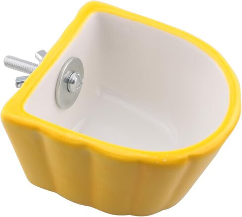 ZCZQC Hamster Ceramic Snap on Hanging Bowl (with Upgraded Iron Plate Screws) Small Pet Anti Tip Bowl Detachable for Hamsters Syrian Hamsters Rabbits Parrots Water and Food Feeder Blue in Saudi Arabia
