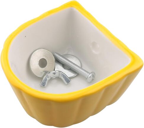 ZCZQC Hamster Ceramic Snap on Hanging Bowl (with Upgraded Iron Plate Screws) Small Pet Anti Tip Bowl Detachable for Hamsters Syrian Hamsters Rabbits Parrots Water and Food Feeder Blue in Saudi Arabia