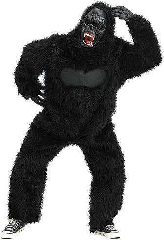 زي الغوريلا مع قناع واقعي للهالوين، زي الساسكواتش بيج فوت، زي الشمبانزي للرجال البالغين in Kuwait
