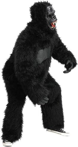 زي الغوريلا مع قناع واقعي للهالوين، زي الساسكواتش بيج فوت، زي الشمبانزي للرجال البالغين in Kuwait