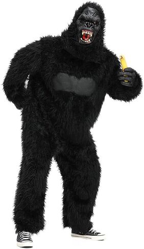 زي الغوريلا مع قناع واقعي للهالوين، زي الساسكواتش بيج فوت، زي الشمبانزي للرجال البالغين in Kuwait
