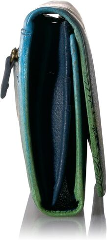Anna by Anuschka Women's Hand Painted Leather Three Fold Organizer Wallet in Saudi Arabia