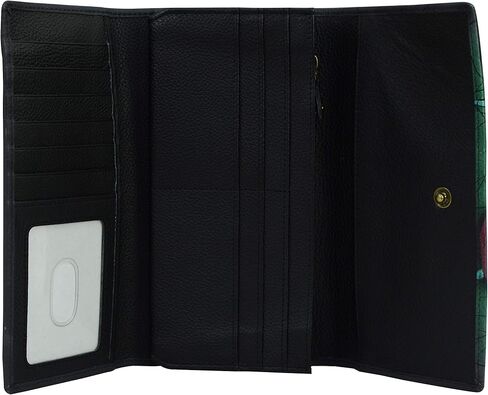 Anna by Anuschka Women's Hand Painted Leather Three Fold Organizer Wallet in Saudi Arabia