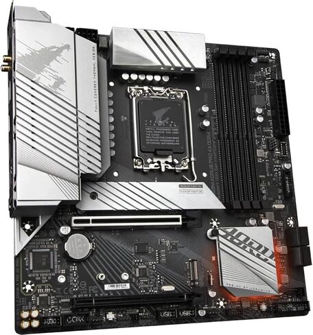 جيجابايت B660M AORUS PRO AX DDR4 (B660/ Intel/LGA/ 1700/ Micro-ATX/ DDR4/ Dual M.2/ PCIe 4.0/ USB 3.2 Gen2 Type-C/WiFi 6 802.11ax/ Intel 2.5GbE LAN/اللوحة الأم) in Saudi Arabia