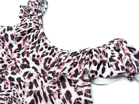 SHEKINI Girls Scoop Neck Bathing Suits Ruffle One Piece Swimsuits Cute Beach Sport Swimwear in Saudi Arabia