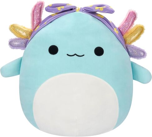 Squishmallows Original 16-Inch Irina Teal Axolotl with Rainbow Gills and Purple Bandana - Official Jazwares Large Plush in Saudi Arabia