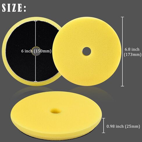 SIQUK 4 Pieces Buffing Polishing Pads 5 Inch Orbital Buffer Pads Hook and Loop Buffing Pads Polisher Pads Car Buffing Foam Pad for Compounding, Polishing and Waxing in Saudi Arabia
