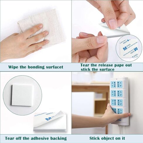 200Pack 3m Double Sided Foam Tape, Super-Sticky Double Sided Tape, 1.06 x 1.06 Inch Strong Pad Heavy Duty Mounting Adhesive (Square+White) in Kuwait