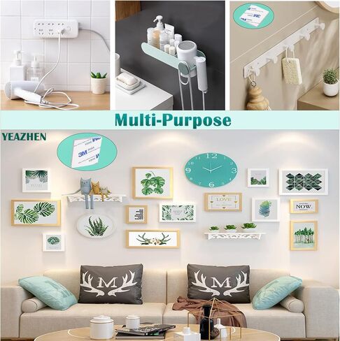 200Pack 3m Double Sided Foam Tape, Super-Sticky Double Sided Tape, 1.06 x 1.06 Inch Strong Pad Heavy Duty Mounting Adhesive (Square+White) in Kuwait