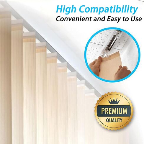 شرائح استبدال الستائر الرأسية، 60 قطعة من لوحات علامات إصلاح الستائر الرأسية، قطع غيار طقم إصلاح الستائر الرأسية الشفافة لستائر نافذة الباب المنزلقة، موفر ريشة عمودية in Kuwait