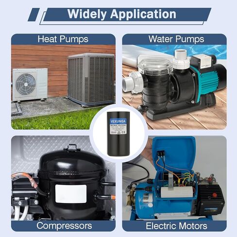189-227 uF MFD 330 VAC 50/60 Hz Round Motor Start Capacitor CD60 Single Phase Capacitors for AC Motors Starting or Pool Pump or Well Pump in Saudi Arabia