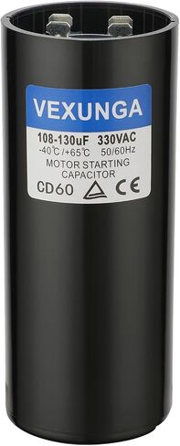 189-227 uF MFD 330 VAC 50/60 Hz Round Motor Start Capacitor CD60 Single Phase Capacitors for AC Motors Starting or Pool Pump or Well Pump in Saudi Arabia