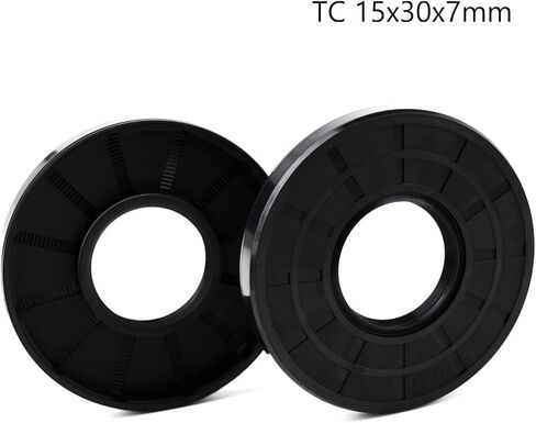 XiKe Oil Shaft Seal, Lip Seals, TC 17x30x6mm Nitrile Rubber Cover Double Lip with Spring, Oil Seals for Bearing Shafts,Rotating Shafts,etc., Black Pack of 2 in Kuwait