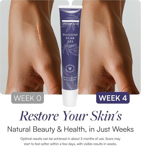 Skintensive Silicone Scar Gel - Scar Cream for Surgical Scars, Burns, Stretch Marks, Acne & Keloids [Packaging May Vary] in Saudi Arabia
