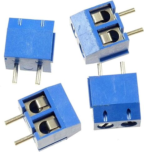 60 قطعة 2P 5.08 مللي متر تباعد PCB جبل المسمار كتل طرفية المقبس شرائط لاردوينو ، الأزرق 300 فولت/16A in Kuwait