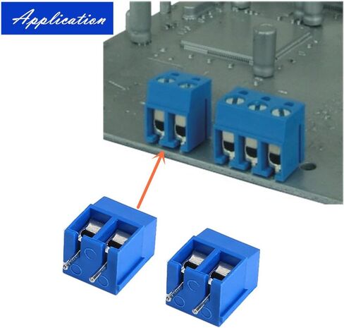 60 قطعة 2P 5.08 مللي متر تباعد PCB جبل المسمار كتل طرفية المقبس شرائط لاردوينو ، الأزرق 300 فولت/16A in Kuwait