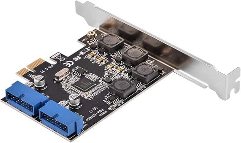 Pcie PCIExpress to Internal Pcie Adapter Pcie Card Pcie 2 Port 19Pin Header USB 3.0 Expansion Card with Low in Kuwait