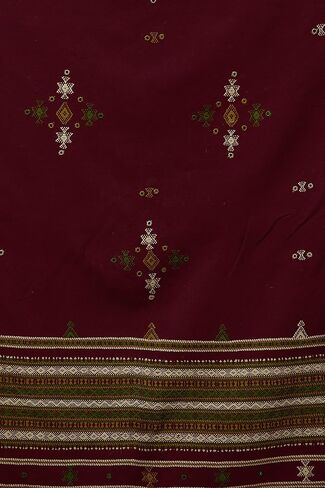 Shawl from Kutch with Embroidered Bootis and Mirrors - Wool in Saudi Arabia