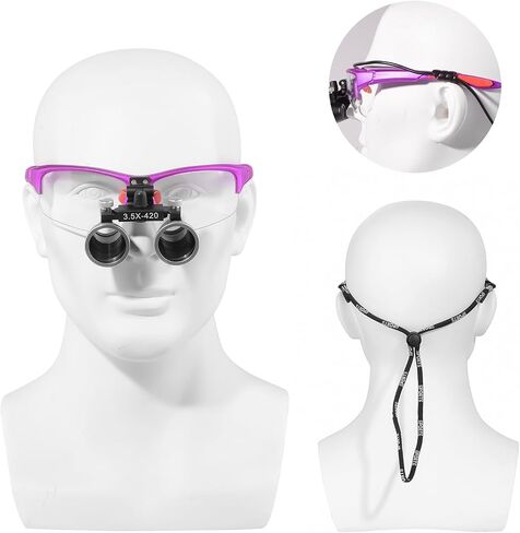 عدسة مكبرة زجاجية بصرية مكبرة 2.5X 3.5X من Loupes (3.5X، أرجواني) in Saudi Arabia