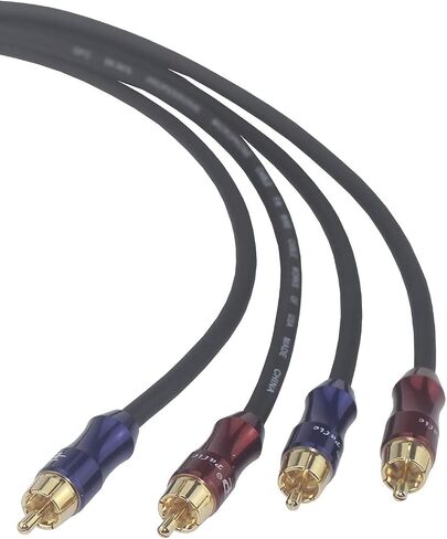 Wv-rcato2/rcakite-05 RCA Stereo Plug Male to Dual RCA Stereo Plug Male 1 Input 2 Output Stereo Audio Splitter Cable/Gold Plated Plug / 4n OFC Pure Copper Wire (3.2FT (100CM)) in Saudi Arabia