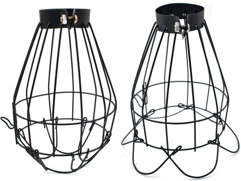 قطعتان من غطاء مصباح حماية لسخان الزواحف، حامل مصباح حراري من السيراميك، مضاد لحروق درجة الحرارة العالية لحظيرة حوض السمك البرمائية في الشتاء (لا يشمل المصباح) in Kuwait