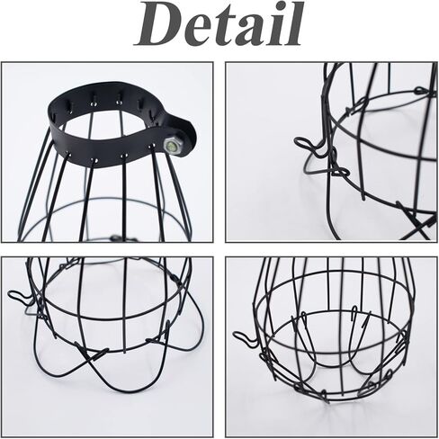 قطعتان من غطاء مصباح حماية لسخان الزواحف، حامل مصباح حراري من السيراميك، مضاد لحروق درجة الحرارة العالية لحظيرة حوض السمك البرمائية في الشتاء (لا يشمل المصباح) in Kuwait