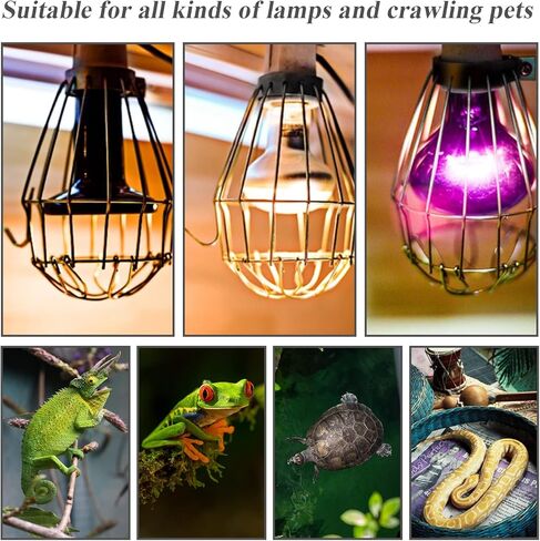 قطعتان من غطاء مصباح حماية لسخان الزواحف، حامل مصباح حراري من السيراميك، مضاد لحروق درجة الحرارة العالية لحظيرة حوض السمك البرمائية في الشتاء (لا يشمل المصباح) in Kuwait