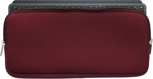 حافظة kwmobile من النيوبرين متوافقة مع Logitech Mx Keys Mini Wireless - حافظة للوحة المفاتيح وحقيبة سفر ناعمة - رمادي in Kuwait