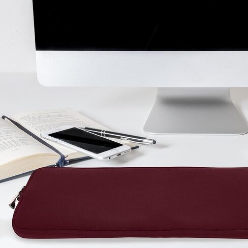 حافظة kwmobile من النيوبرين متوافقة مع Logitech Mx Keys Mini Wireless - حافظة للوحة المفاتيح وحقيبة سفر ناعمة - رمادي in Kuwait