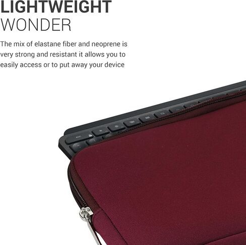 حافظة kwmobile من النيوبرين متوافقة مع Logitech Mx Keys Mini Wireless - حافظة للوحة المفاتيح وحقيبة سفر ناعمة - رمادي in Kuwait