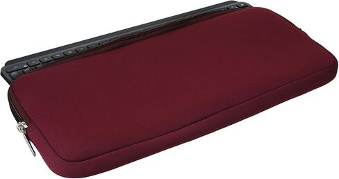 حافظة kwmobile من النيوبرين متوافقة مع Logitech Mx Keys Mini Wireless - حافظة للوحة المفاتيح وحقيبة سفر ناعمة - رمادي in Kuwait