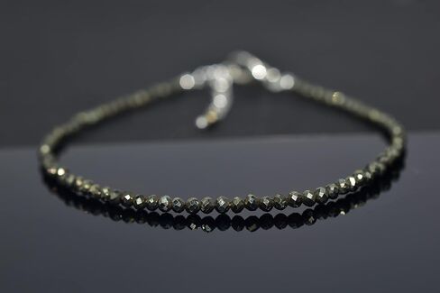 Natural Amethyst Gemstone Faceted Beads Dainty Bracelets Jewelry for Women, Energy Healing Crystals, Chain 8 inch in Saudi Arabia