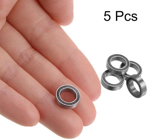 uxcell 5pcs MR117-2RS Deep Groove Ball Bearings 7x11x3mm Chrome Steel Miniature Bearing Double Sealed Precision Bearings, P6 (ABEC 3) in Saudi Arabia