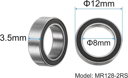 uxcell 5pcs MR117-2RS Deep Groove Ball Bearings 7x11x3mm Chrome Steel Miniature Bearing Double Sealed Precision Bearings, P6 (ABEC 3) in Saudi Arabia
