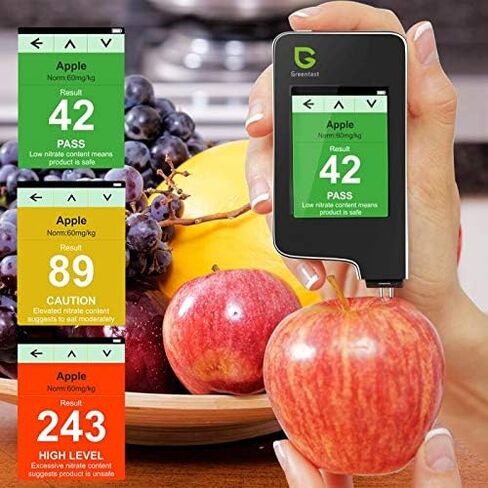 جهاز اختبار النترات الرقمي للقراءة الفورية من Greentest للخضراوات والفواكه واللحوم ومقياس سلامة الأغذية 2FBlack in Kuwait