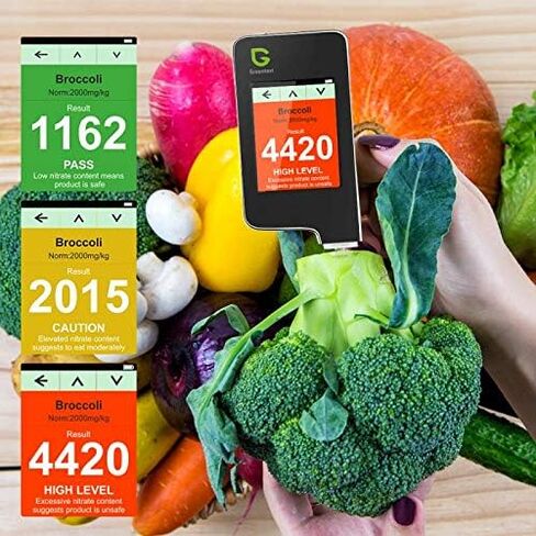 جهاز اختبار النترات الرقمي للقراءة الفورية من Greentest للخضراوات والفواكه واللحوم ومقياس سلامة الأغذية 2FBlack in Kuwait