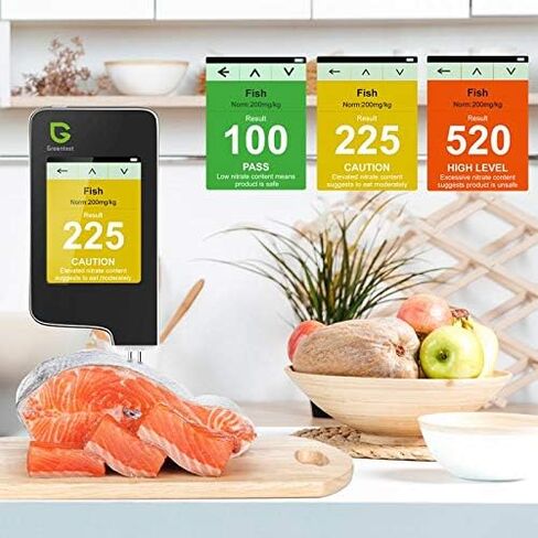 جهاز اختبار النترات الرقمي للقراءة الفورية من Greentest للخضراوات والفواكه واللحوم ومقياس سلامة الأغذية 2FBlack in Kuwait