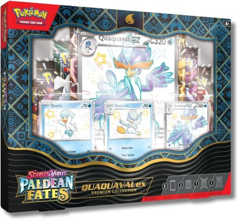 POKEMON TCG: Scarlet and Violet: PALDEAN Fates: POKEMON EX Premium Collection - Shiny Quaxly in Saudi Arabia