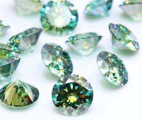 جولة رائعة 0.2-4ct اللون الأخضر VVS1 وضوح مويسانيتي أحجار كريمة مفكوكة للمجوهرات DIY in Kuwait