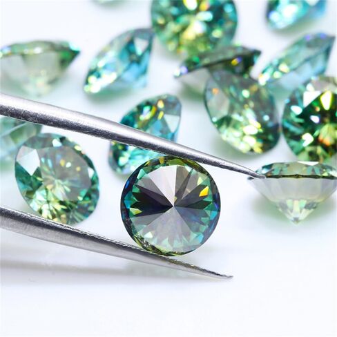 جولة رائعة 0.2-4ct اللون الأخضر VVS1 وضوح مويسانيتي أحجار كريمة مفكوكة للمجوهرات DIY in Kuwait