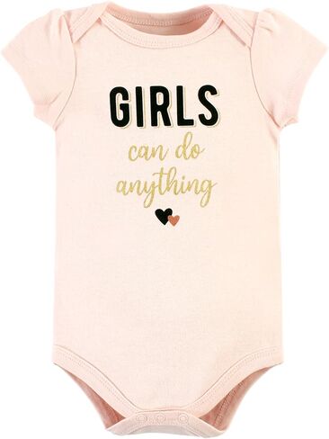 Hudson Baby baby-girls Unisex Baby Cotton Bodysuit and Pant Set, Cinnamon Hearts, Preemie in Saudi Arabia