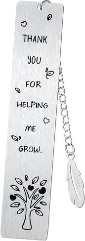 Teacher Gifts Bookmark, Thank You for Being Part of My Story Metal Bookmark Stainless Steel Teacher Appreciation Gifts Back to School Gifts Graduation Gifts for Teacher Day(Silver) in Saudi Arabia