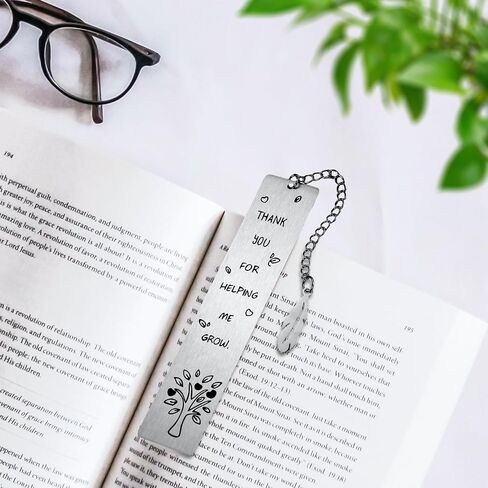 Teacher Gifts Bookmark, Thank You for Being Part of My Story Metal Bookmark Stainless Steel Teacher Appreciation Gifts Back to School Gifts Graduation Gifts for Teacher Day(Silver) in Saudi Arabia