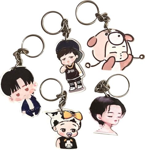 pack 5 keychains jimin bts chymmi jimin btsarmy in Saudi Arabia