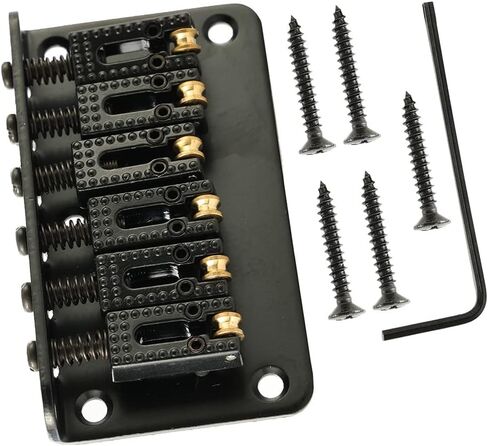 6-سلسلة 78 مللي متر الأسطوانة هاردتيل جسر الغيتار الكهربائي أنبوب خلفي تحميل علوي السرج الذيل الملحقات الأسود in Kuwait