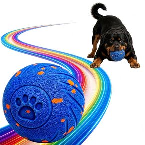 TEYYVN Interactive Dog Toys Dog Ball – 3 Play Modes Smart Moving Bouncing Dogs Ball, E-TPU Smart Dog Ball with Remote Control, Automatic Rolling Dog Toy for Small Medium Dogs to Boredom Relief (Blue) in Kuwait