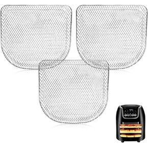 ALJ Premium Concave Air Fryer Rack for PowerXL Vortex Air Fryer Pro 10QT, 3PCS Air Fryer Oven Mesh Style Food Tray Shelf Grill Crisper Plate Rack Grate Grid for PowerXL Air Fryer, Dishwasher Safe in Kuwait