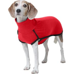 ROZKITCH Dog Winter Coat Soft Pullover Pajamas, Pet Windproof Warm Cold Weather Jacket Vest Cozy Jumpsuit Apparel Outfit Clothes for Small Medium Large Giant Walking Hiking Travel Orange 2XL in Saudi Arabia